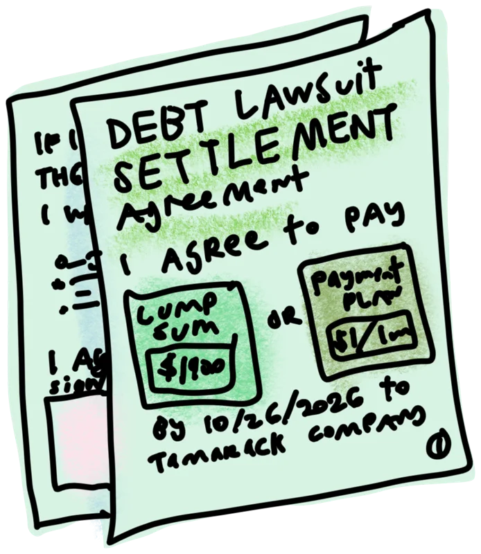 Illustration for Reach a fair settlement